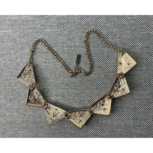 BaubleBar Necklace Rhinestone Blue and Pink Gold Tone Statement Signed Y2K - Picture 8 of 10